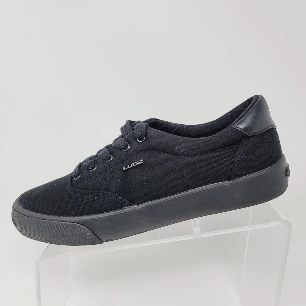 Lugz Mens Sneakers Size 9 M Black Casual Canvas Shoes MFLIPC-001